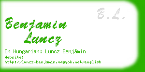 benjamin luncz business card